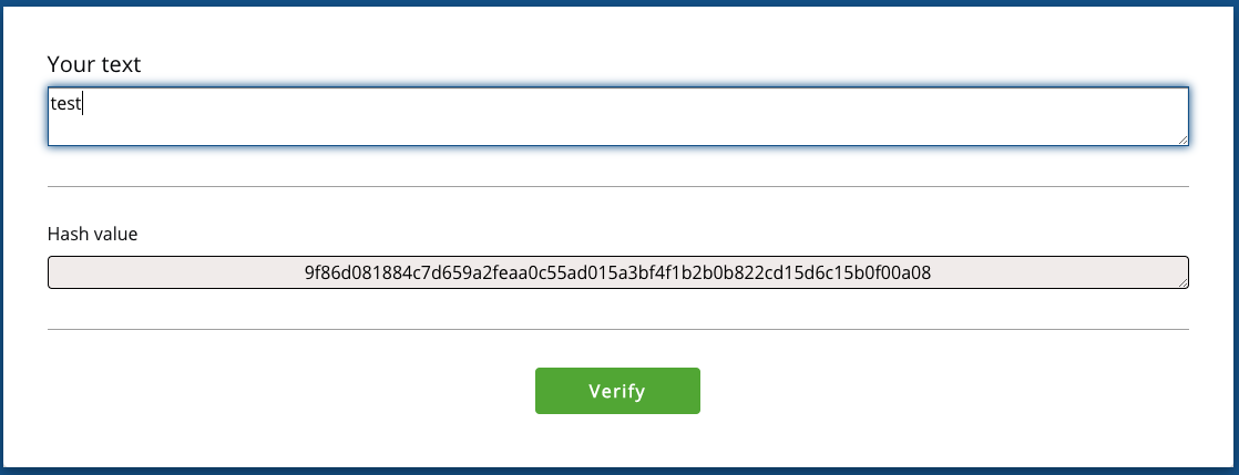 OriginStamp Verification: Start verification